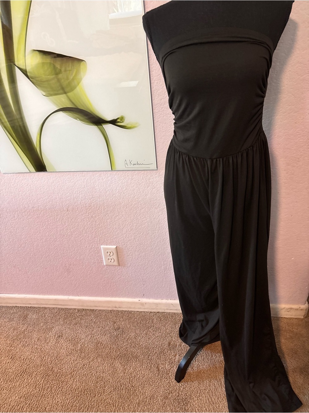 Black strapless jumpsuit size medium